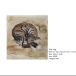 Handmade Clay Painting – “Dog” | Unique Animal Art | 8x6 Inches