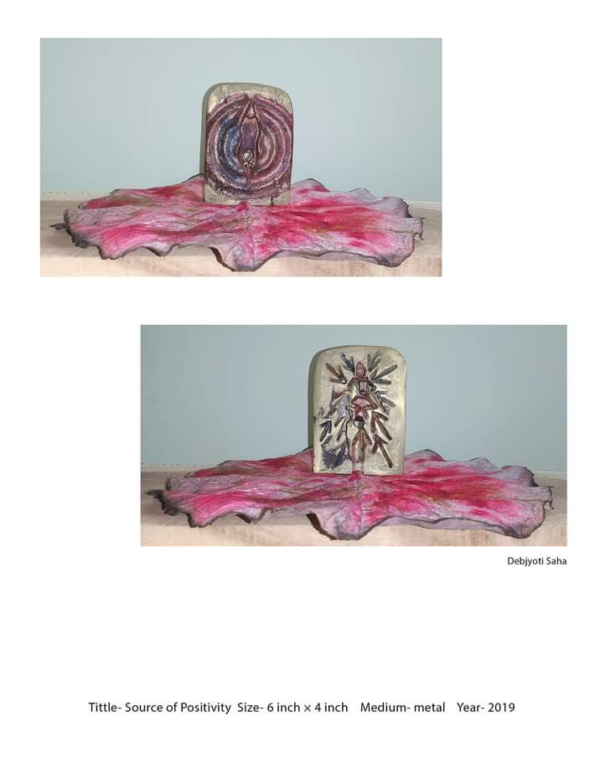 Source of Positivity – Conceptual Metal Sculpture (6" x 4")
