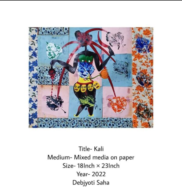 "Kali" – Mixed Media Artwork on Paper (18x23 Inches)