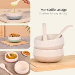 Earth-Friendly Small Soup Bowls with Spoons | 250 ml | Made with Bamboo Fibers & Rice Husk