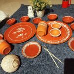Handmade design clay denar set