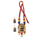 Handicraft Jewellery for women Wooden Owl Bamboo Crafted & Hand painted Jewellery Sets for Women & Girls(Colour-Blue, Size- Free)
